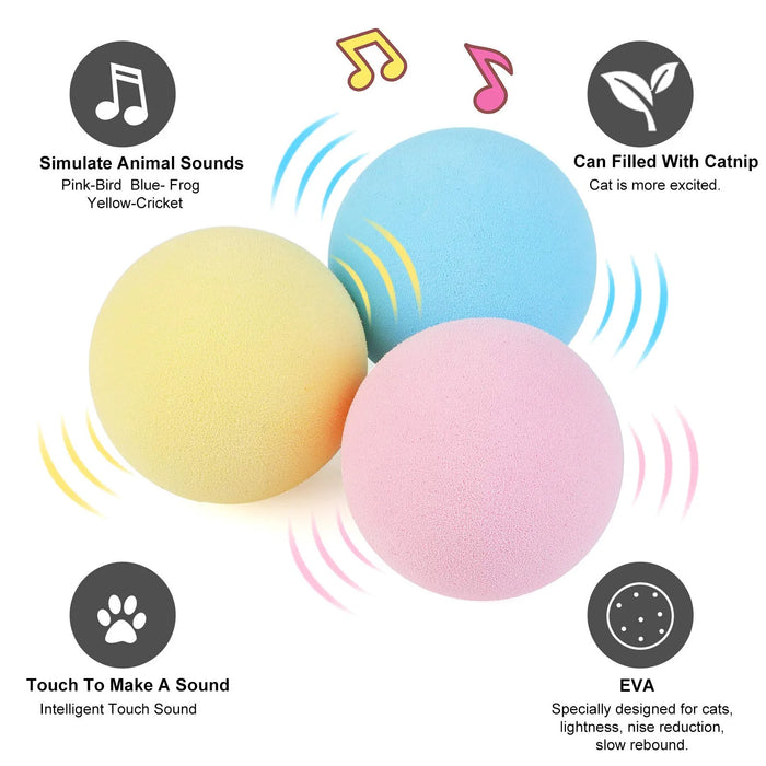 Smart Cat Toys Interactive Ball Plush Electric Catnip Training Toy