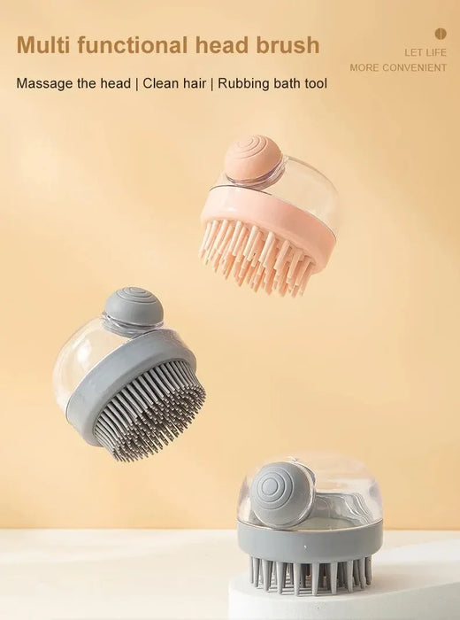 Pet Bath Brush Shampoo Dispenser And Cleaning Fur And Hair