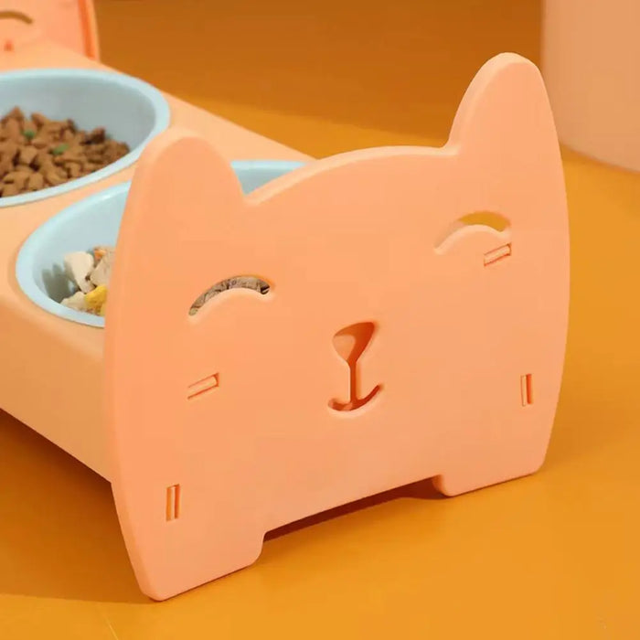 Pets Double Food Feeding Bowl For Cat and Dog