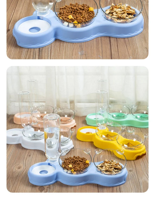 Automatic Feeder Water Dispenser Dog Cat Food Bowl