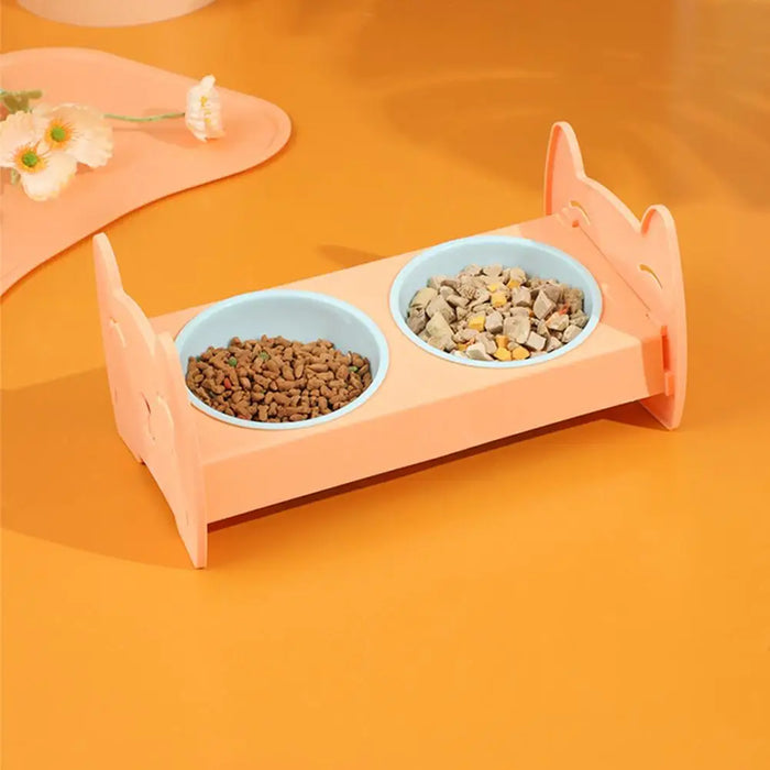 Pets Double Food Feeding Bowl For Cat and Dog